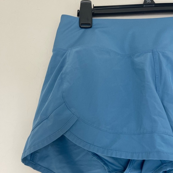 Blue Athletic Shorts with Elastic Waistband - Picture 3 of 4